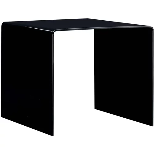  Stolić za kavu crni 50 x 50 x 45 cm od kaljenog stakla