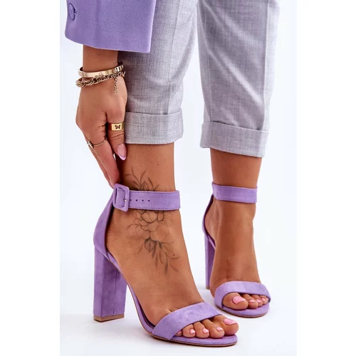 Kesi Suede High Heel Sandals Purple Jacqueline