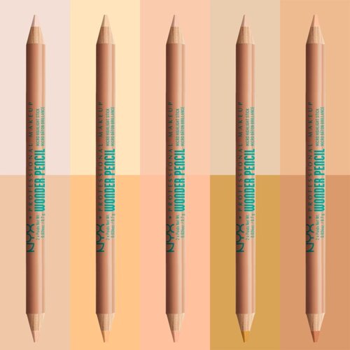 NYX Professional Makeup Wonder Pencil obojestranski svinčnik za oči odtenek 03 Medium Peach 2x0,7 g Slike