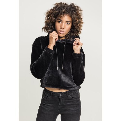 Urban Classics Women's Oversize Short Teddy Hoody Black Cene