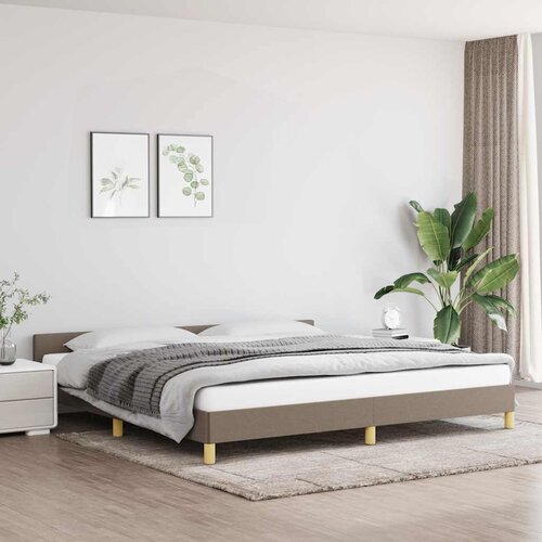  Okvir za krevet bez madraca smeđesivi 200x200 cm od tkanine Cijene