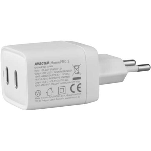 AVACOM HomePRO 2 Power Delivery 40W 2x USB-C NASN-PD2X-40WW Cene
