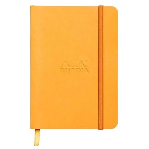  Notes A6, Rhodiarama soft, s gumicom, diktando crte, narančasti Slike