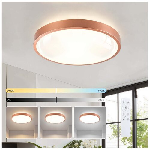 Brilagi LED prigu&amp;scaron;iva svetiljka GLASS POOL DOUBLE LED/48W/230V 40 cm bakarna + s daljinskim upravljačem Slike