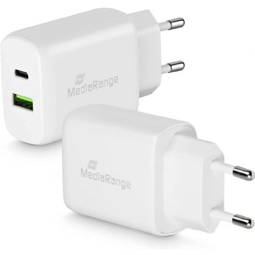 Mediarange Polnilec hitri 25 w z izhodom usb-a in usb-c mrma112 Cene