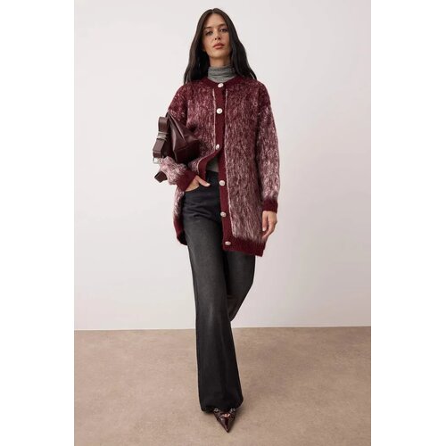 Trendyol Modest Trendyol ženski kardigan model Tctaw26Th00012, bordo Cene