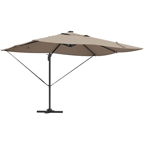 VidaXL Kantilever Roma senčnik Taupe in Črna 352 x 251 x 265 cm, (5000045926) Slike
