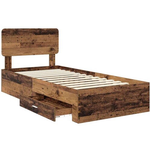 Okvir za krevet Staro drvo 90 x 190 cm Konstruirano drvo Slike