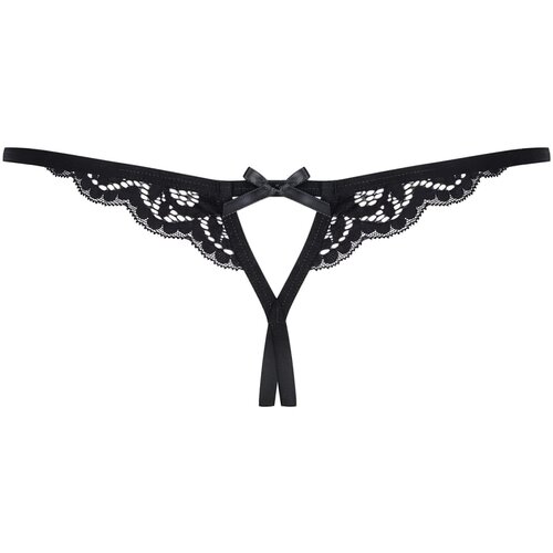 Obsessive Tanga HlaČke Z Odprtino 831 Black-črna-s/m Cene