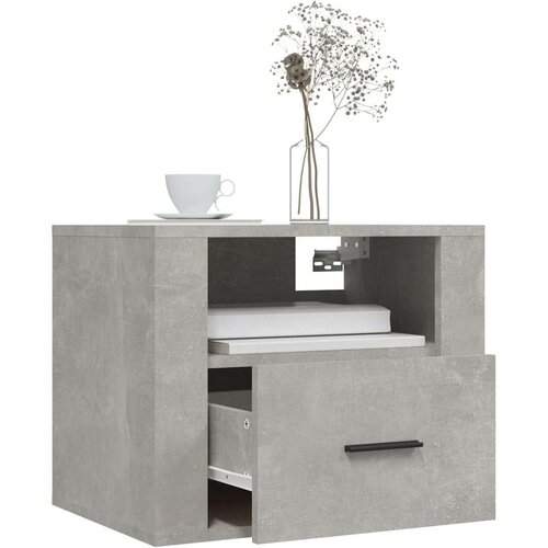 VidaXL Zidni noćni ormarići 2 kom siva boja betona 50x36x40 cm Slike