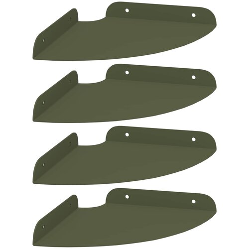  Lebdeća polica s policom 4 pcs Maslinasto zelena 18 x 18 x 2 cm Slike