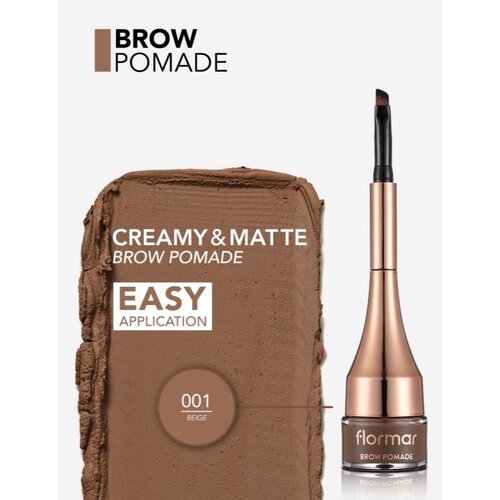 Flormar Brow Pomade pomada za obrvi s čopičem odtenek 01 Beige 2,2 g Slike