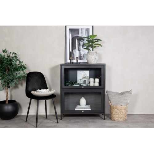Venture Home vitrina Bakal 40 × 100 × 80 cm, crna Cene