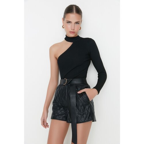 Trendyol Black One Shoulder Knitwear Sweater Slike