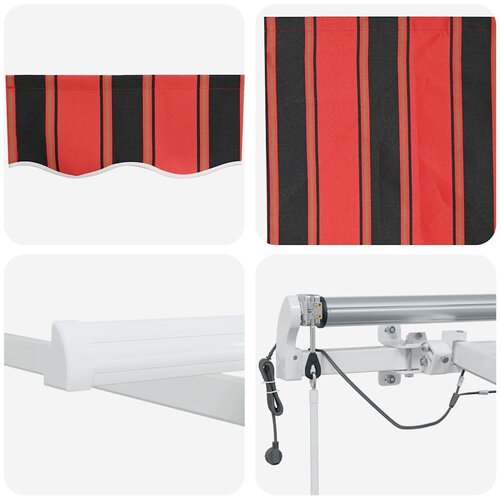  Skrovita tenda S LED lampica Narančasta i smeđa 500 &amp;times; 350 cm Slike