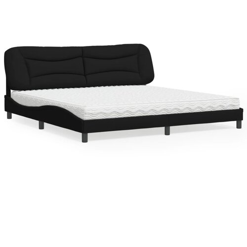 vidaXL Krevet s madracem crni 200x200 cm od tkanine Cijene