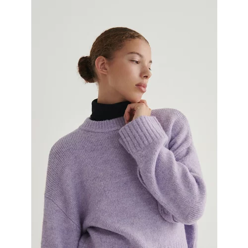 Reserved - Predimenzionirani džemper - boja lavande