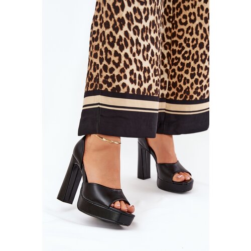 Boto Ladies Sandals On Heel And Platform Eco Leather White Lomman Slike