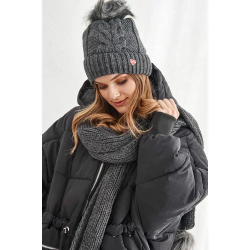 Fasardi Graphite winter set with a scarf