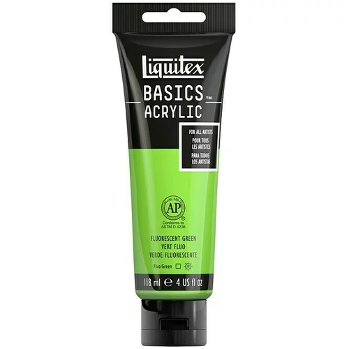 LIQUITEX Basics Akrilna boja (Fluorescentno zelena, 118 ml)