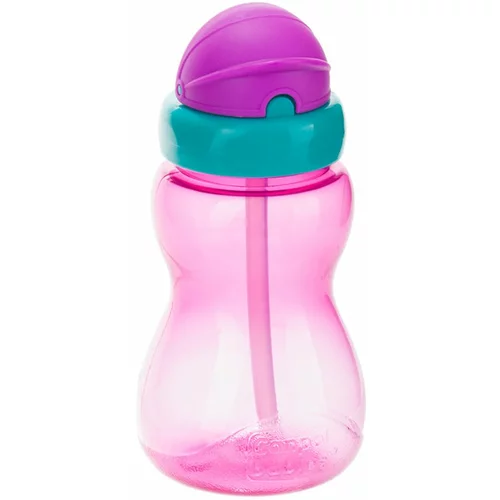 Canpol Sport Cup steklenička za otroke s slamico 12m+ Pink 270 ml