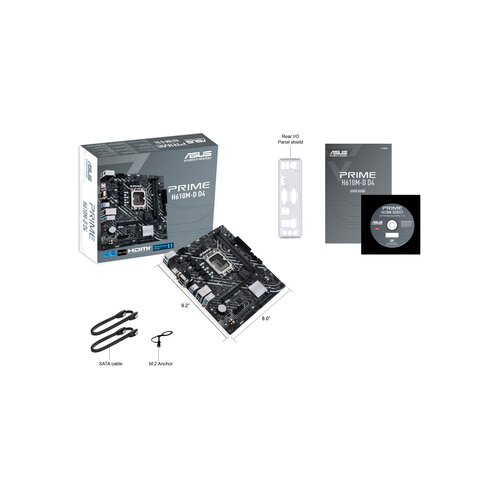 Asus matična ploča PRIME H610M-D D4 Intel H610, LGA1700, 2xDDR4, VGA, HDMI, mATX Slike