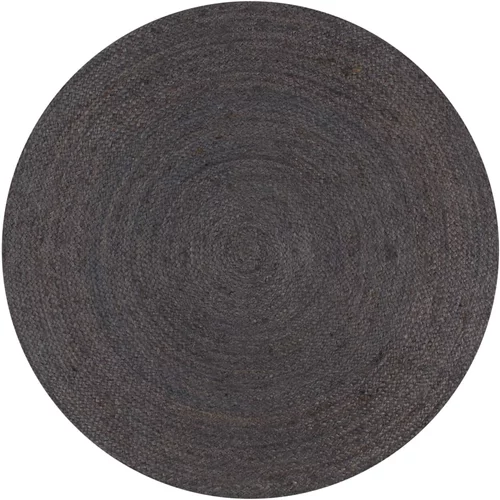  Ručno rađeni tepih od jute okrugli 150 cm tamnosivi