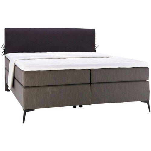 Hom`in POSTELJA BOXSPRING 140 cm x 200 cm , tekstil antracit, črna Slike