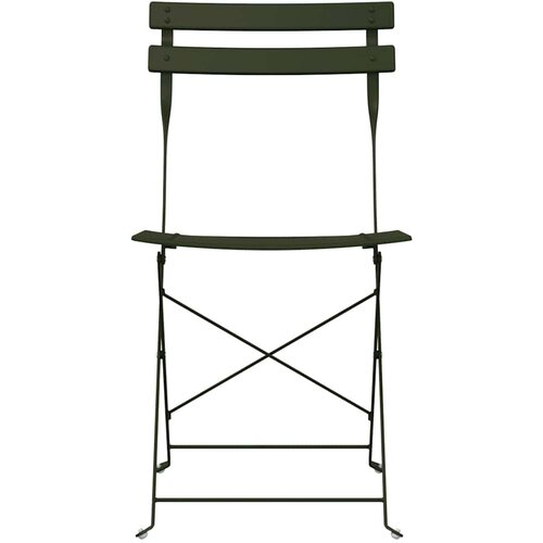  Sklopiva stolica za vrt 2 pcs Zelena 42 x 46 x 82cm Metal Slike