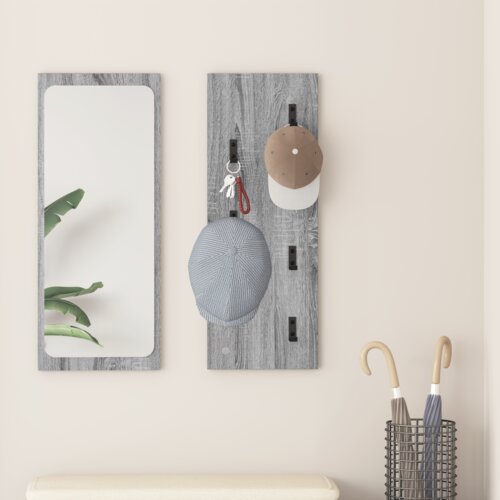 vidaXL Nadwyčajna obešalnik za plašče Siva sonoma 30 x 1.5 x 80 cm Cene