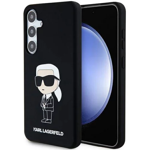 Karl Lagerfeld Originalen ovitek Samsung Galaxy S24 Plus 5G - IML NFT Karls Full Body - črn silikonska zaščita - KLHCS24MSNIKBCK
