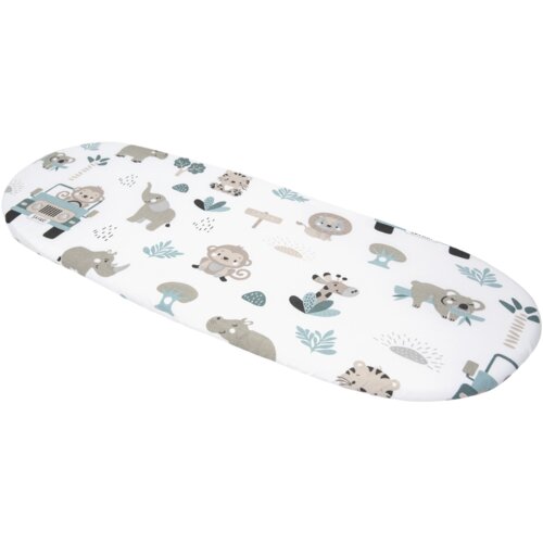 Medi Partners Fitted sheet for a stroller &amp;ndash; cotton &amp;ndash; Mint Zoo Slike