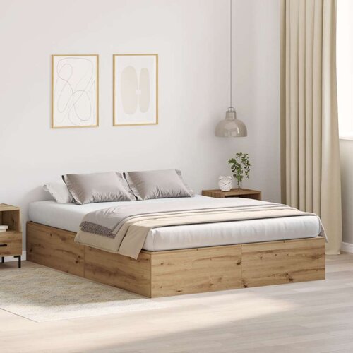 Postelja z Dodatnim Prostorom za Shranjevanje Artisan Hrast 150x200 cm, (22083958) Slike