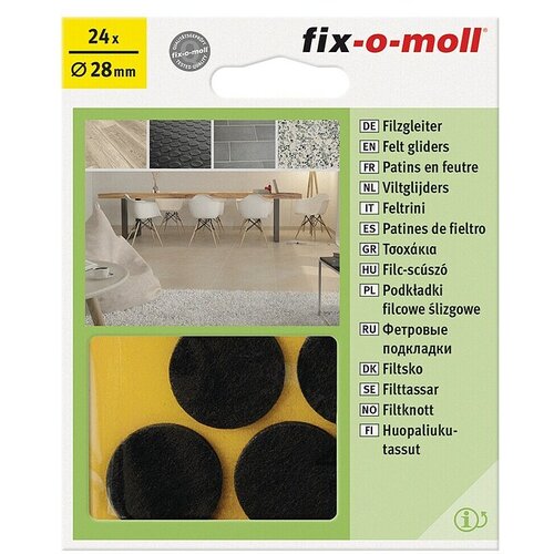 Fix-o-moll Podstavki iz filca (Premer: 28 mm, Lepljenje, 24 kos, Rjava) Cene
