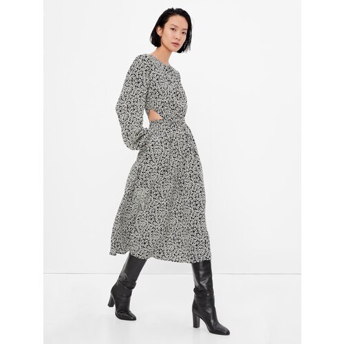 GAP patterned Midi Dress Lenzing&amp;trade; Ecovero&amp;trade; - Women Slike
