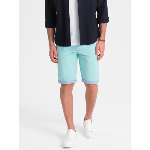 Ombre Men&amp;#039;s chinos shorts with denim trim Slike
