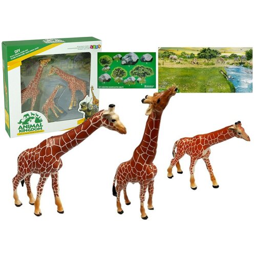  Giraffes Figurines Educational Family 3 pieces + Africa Background Cijene