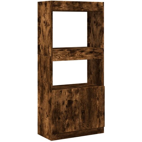 Maison Chic Visoka omara - Komoda - Predalnik dimljeni hrast 63x33x140 cm inženirski les, (21721705) Slike