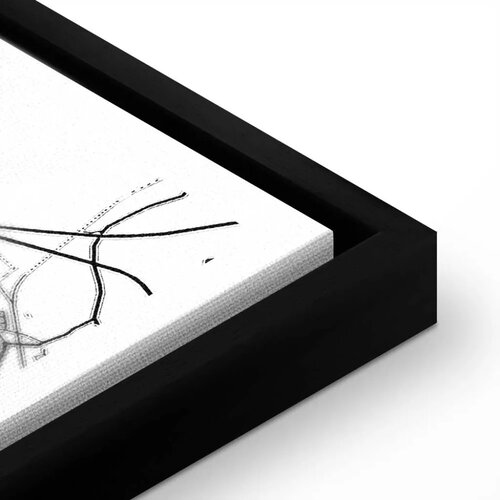 Slika - City Plan: Wroclaw (1 Part) Vertical 60x90 U crnom drvenom okviru Cene