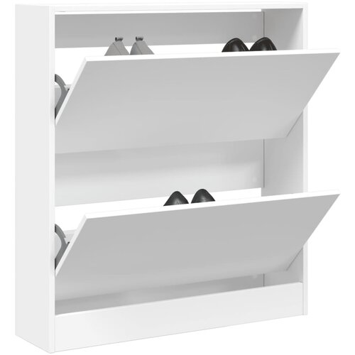 VidaXL Ormarić za cipele bijeli 80x21x87 5 cm od konstruiranog drva Slike