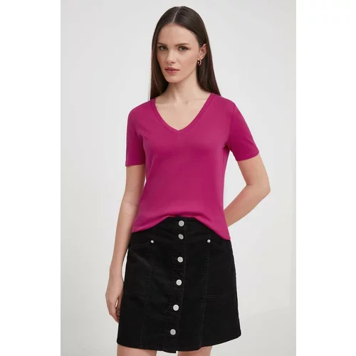 United Colors Of Benetton Pamučna majica za žene, boja: ružičasta