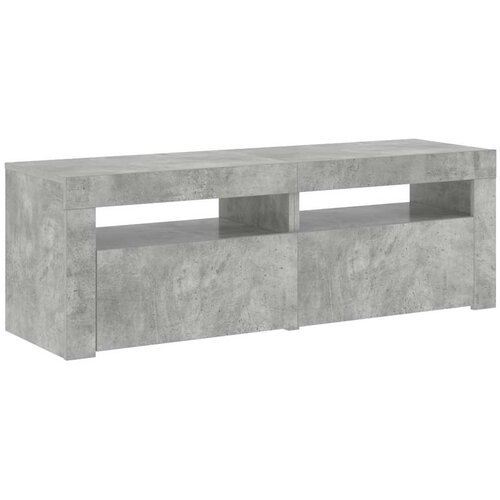  TV ormarić s LED svjetlima siva boja betona 120 x 35 x 40 cm Slike