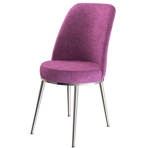 Hanah home set trpezarijskih stolica Dexa 2 kom, ljubičasta tkanina Babyface, hromirane metalne noge Cene