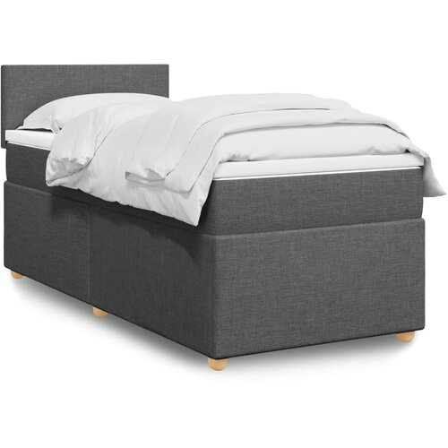  The Living Store Box spring postelja z vzmetnico temno siva 80x200 cm blago - Box Spring Postelja, (21517009) Slike