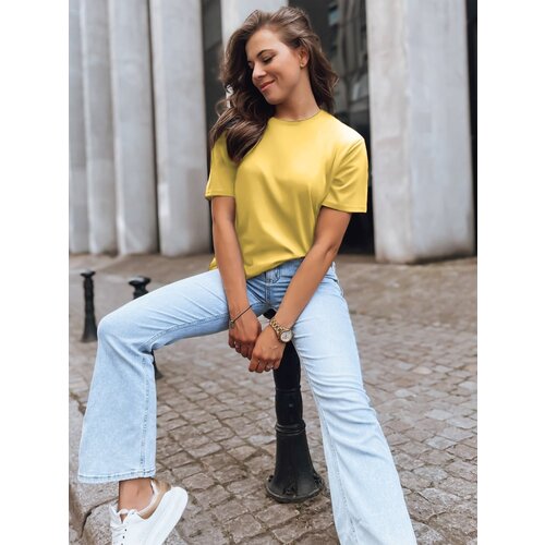 DStreet T-shirt damski MAYLA II jasnoż&amp;oacute;łty Slike