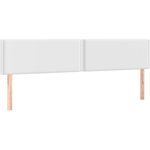 LED uzglavlje bijelo 200 x 5 x 78/88 cm od umjetne kože Slike