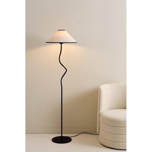 Jotex Bela/črna tekstilna zatemnitvena stoječa svetilka (vi&amp;scaron;ina 148 cm) Juliet &amp;ndash; Slike