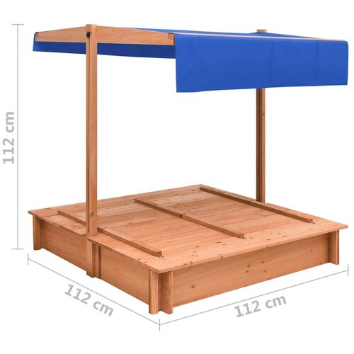 VidaXL Pje&amp;scaron;čanik od jelovine s krovom 112 x 112 x 112 cm Slike