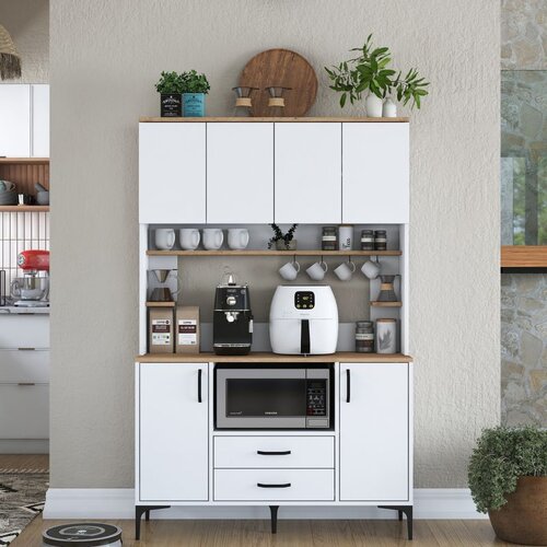 Hanah home JE168 - 3257 whitewalnut multi purpose cabinet Cene