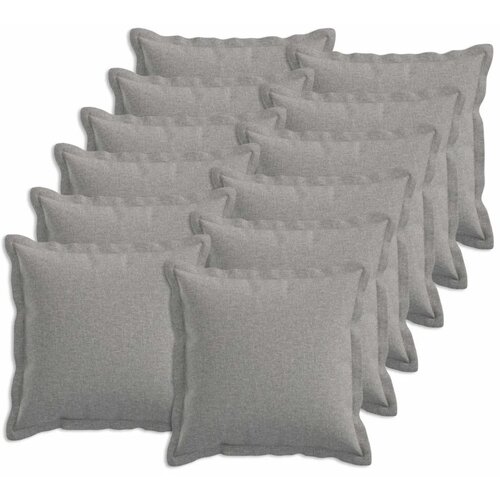  Presvlaka za jastuk 12 kom. HOUTEN Oblačnosiva 40 x 40 cm - Siva tkanina oblak 40 x 40 cm 12 Cijene